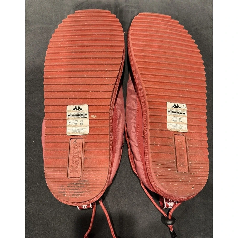KAPPA Authentic MULE 3 SlipOn Sandals Maroon White Men's Sz 11